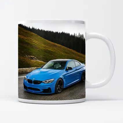 BMW M4 Blue Coupe Mountain Road