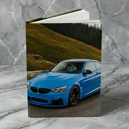 BMW M4 Blue Coupe Mountain Road