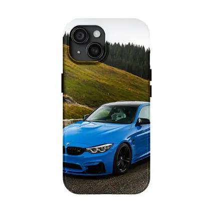 BMW M4 Blue Coupe Mountain Road