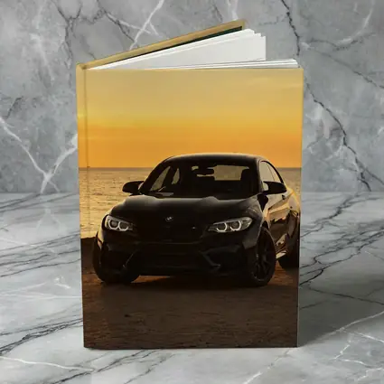 BMW M2 Black Parked By Sunset Sea