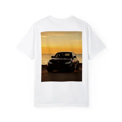 BMW M2 Black Parked By Sunset Sea
