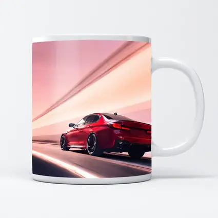 BMW M5 Red Speeding Through Tunnel