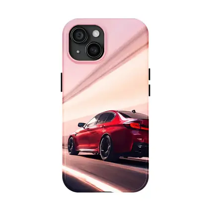 BMW M5 Red Speeding Through Tunnel