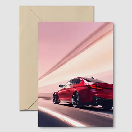 BMW M5 Red Speeding Through Tunnel