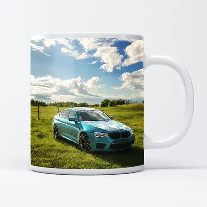 BMW M5 Sedan Parked On Green Field