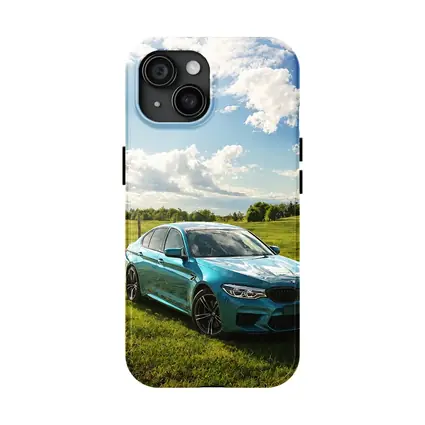 BMW M5 Sedan Parked On Green Field