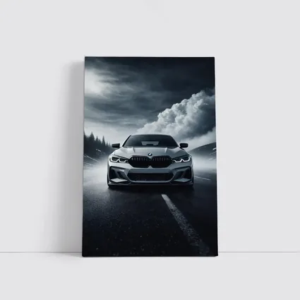 BMW M3 Front View Stormy Road