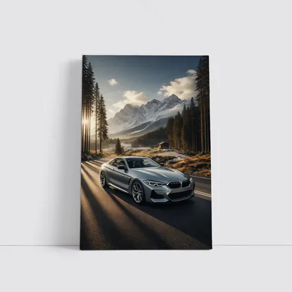 BMW 8 Series Coupe Mountain Forest Road