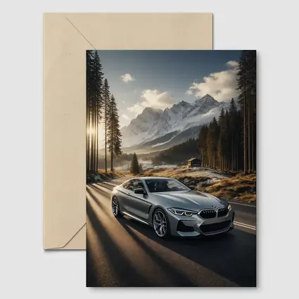 BMW 8 Series Coupe Mountain Forest Road