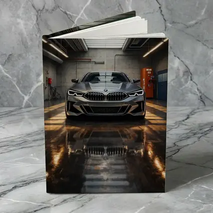BMW Eight Series Parked Inside Industrial Garage
