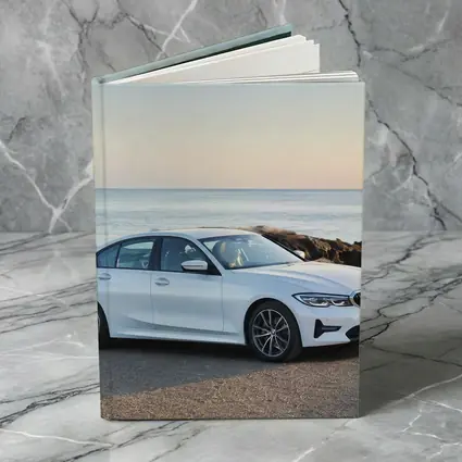BMW 3 Series White Sedan Ocean Coast