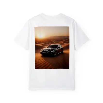 BMW 3 Series Black Sedan Desert Sunset