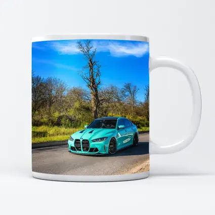 BMW M3 Tiffany Blue On Open Road
