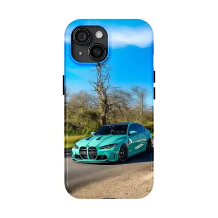 BMW M3 Teal Wrap On Open Road
