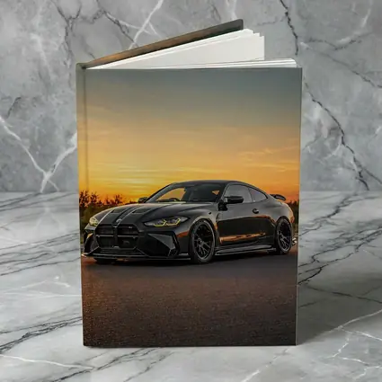 BMW M4 Black Coupe Sunset Sky