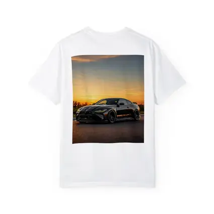 BMW M4 Black Coupe Sunset Sky