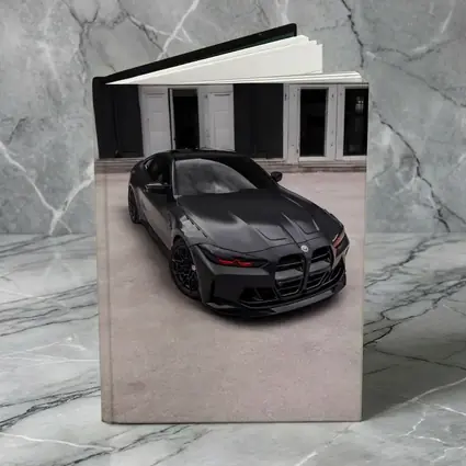 BMW M4 Black Coupe Urban Setting