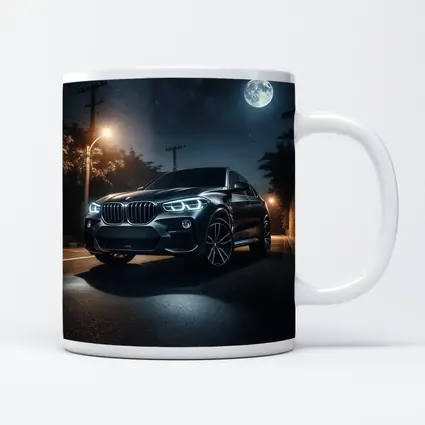 BMW X4 Parked Under Moonlit Night Sky