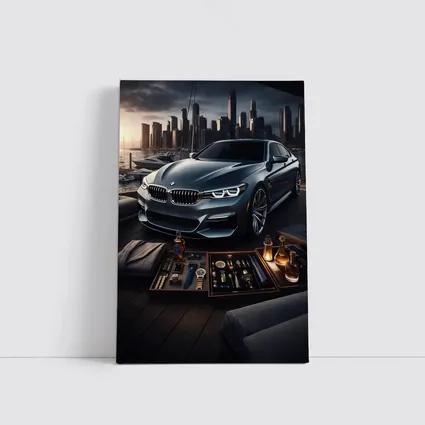 BMW Sedan City Skyline Luxury Lifestyle