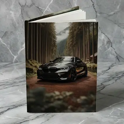 BMW M8 Black Coupe Forest Mountain Road