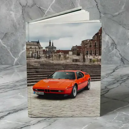 BMW M1 Orange Classic Car European Square