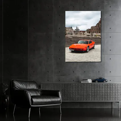 BMW M1 Orange Classic Car European Square