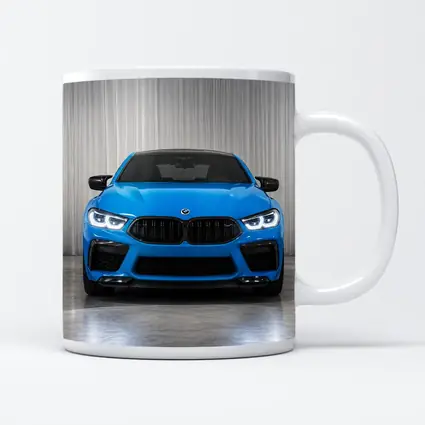BMW M8 Blue Front View Studio