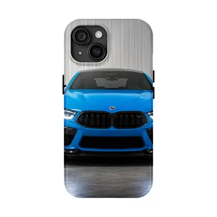 BMW M8 Blue Front View Studio