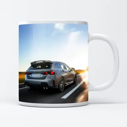 BMW M135 Gray Hatchback Highway Sunset Drive