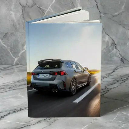BMW M135 Gray Hatchback Highway Sunset Drive