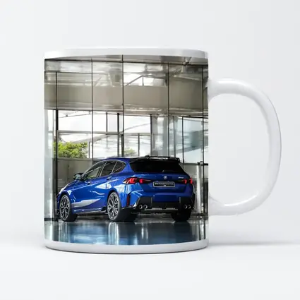 BMW M135 Blue Hatchback Indoor Showroom