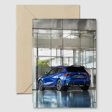 BMW M135 Blue Hatchback Indoor Showroom
