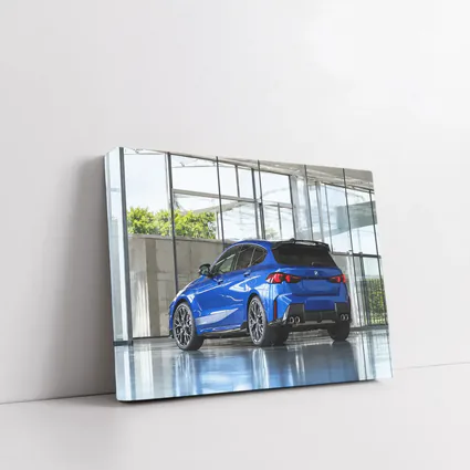 BMW M135i Blue Hatchback Indoor Showroom