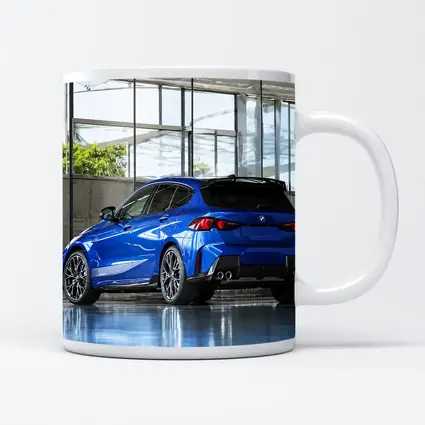 BMW M135i Blue Hatchback Indoor Showroom