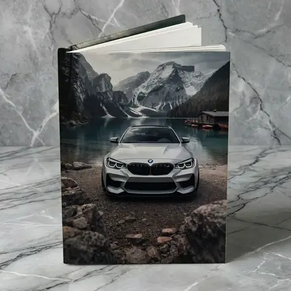 BMW M2 White Front View Mountain Lake