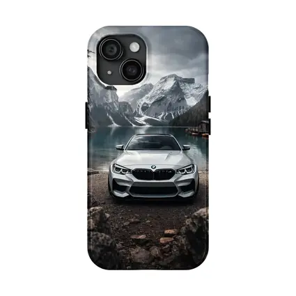 BMW M2 White Front View Mountain Lake