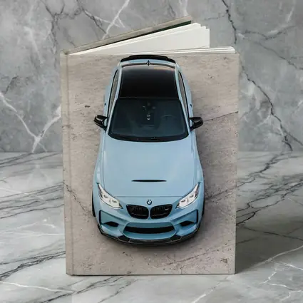 BMW M2 Aerial View Baby Blue