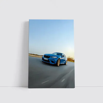 BMW M2 Blue Coupe On Open Track