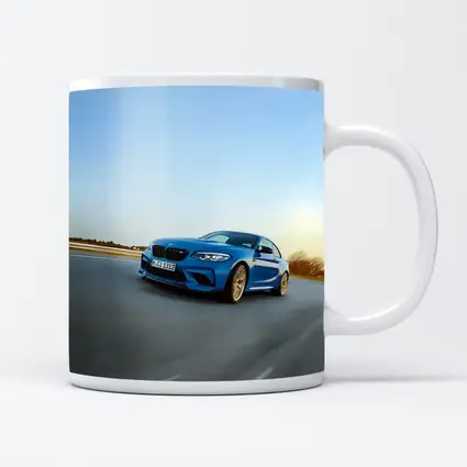BMW M2 Blue Coupe On Open Track