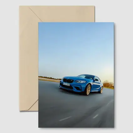 BMW M2 Blue Coupe On Open Track