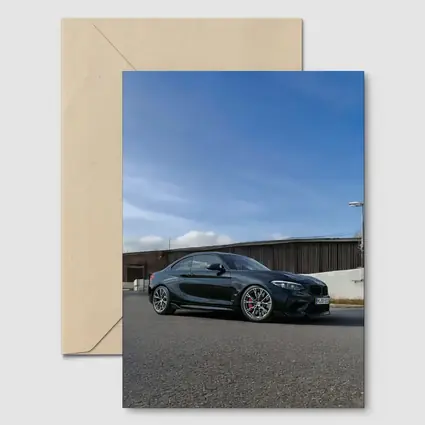 BMW M2 Black Coupe Urban Street Setting