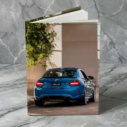 BMW M2 Blue Rear Urban Street Setting