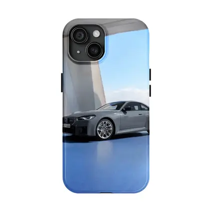 BMW M2 Coupe Gray Coastal Architecture Setting