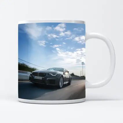 BMW M2 Coupe Gray On Race Track