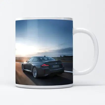 BMW M2 Coupe Gray Highway Sunset Drive