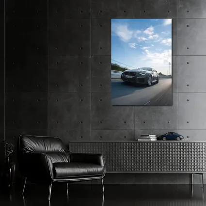 BMW M2 Coupe Gray On Race Track