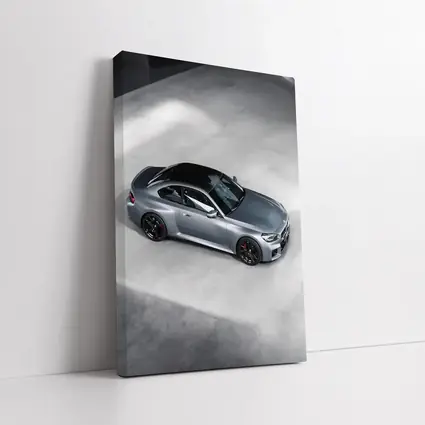 BMW M2 Coupe Silver Studio Overhead View