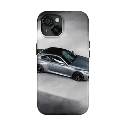 BMW M2 Coupe Silver Studio Overhead View