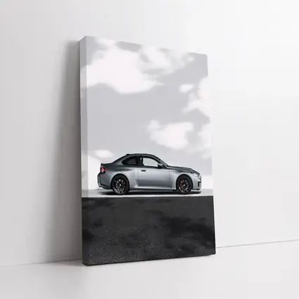 BMW M2 Coupe Silver Side Profile View