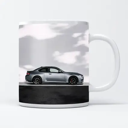 BMW M2 Coupe Silver Side Profile View